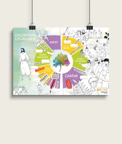Dieu dans nos vies / Poster Calendrier liturgique  - Médiaclap édition